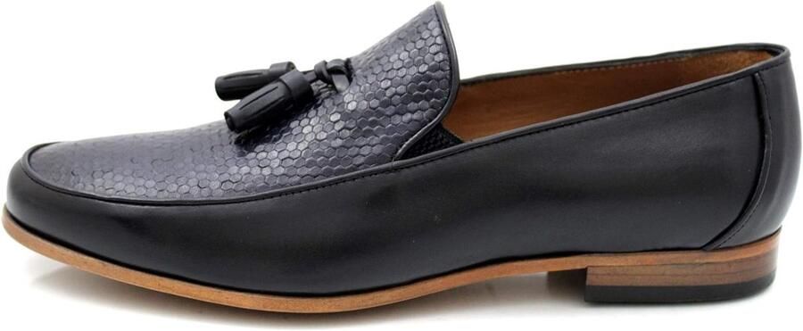 Tassel Loafers voor Mannen Klassieke Business Schoenen Comfortabele Slip-on Leren Schoenen voor Zakelijk en Casual Gebruik Navy Blauw