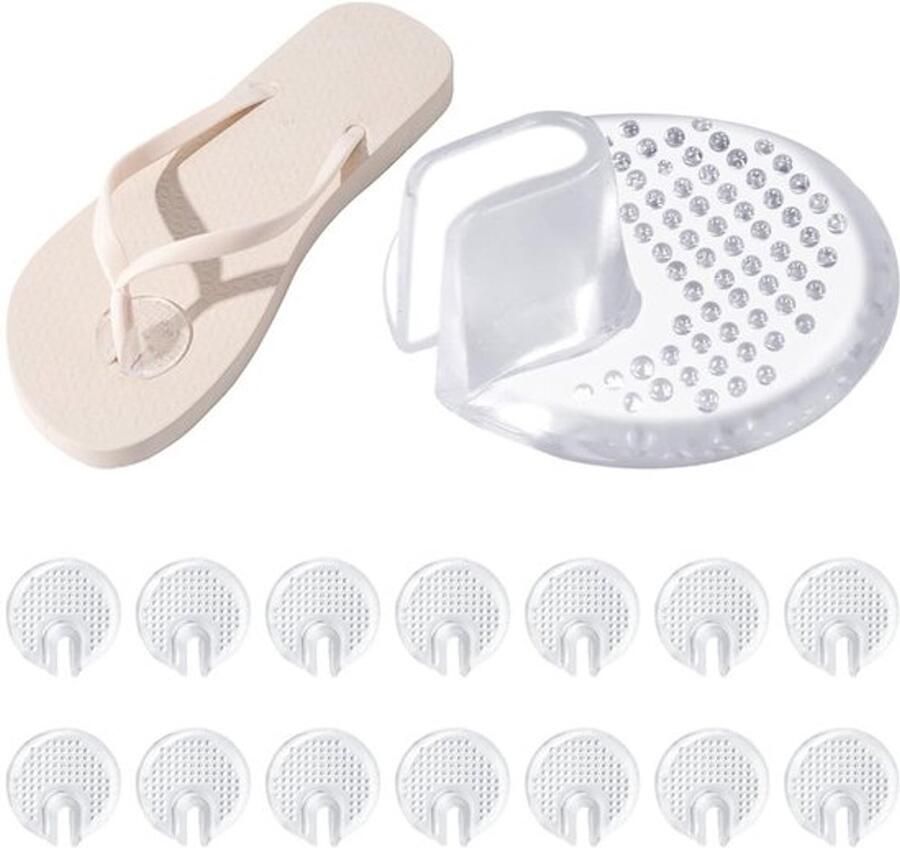 Teenbeschermers 8 Paar Siliconen Sandaal Kussens Transparante Naadbeschermer Zachte Gel Pads Slipbeschermers Veiligheidswaarschuwing Sandaalbeschermers