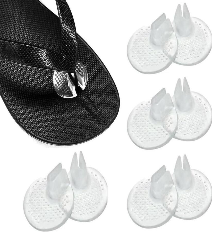 Teenbeschermers voor sandalen Siliconen teenkussens Comfortabele gel kussens Zwart Teenbeschermers voor slippers Teenpalen kussen Uniseks Flexibel materiaal Zwart