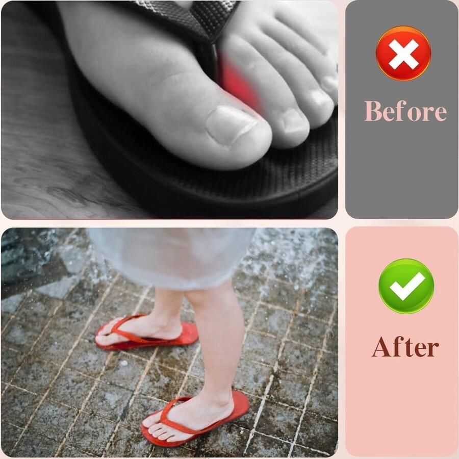 Teenslippers 7 paar siliconen flip-flops transparante teenbeschermer voor flip flops en sandalen ter bescherming tegen pijn en blaren anti-slip schoenenkussen