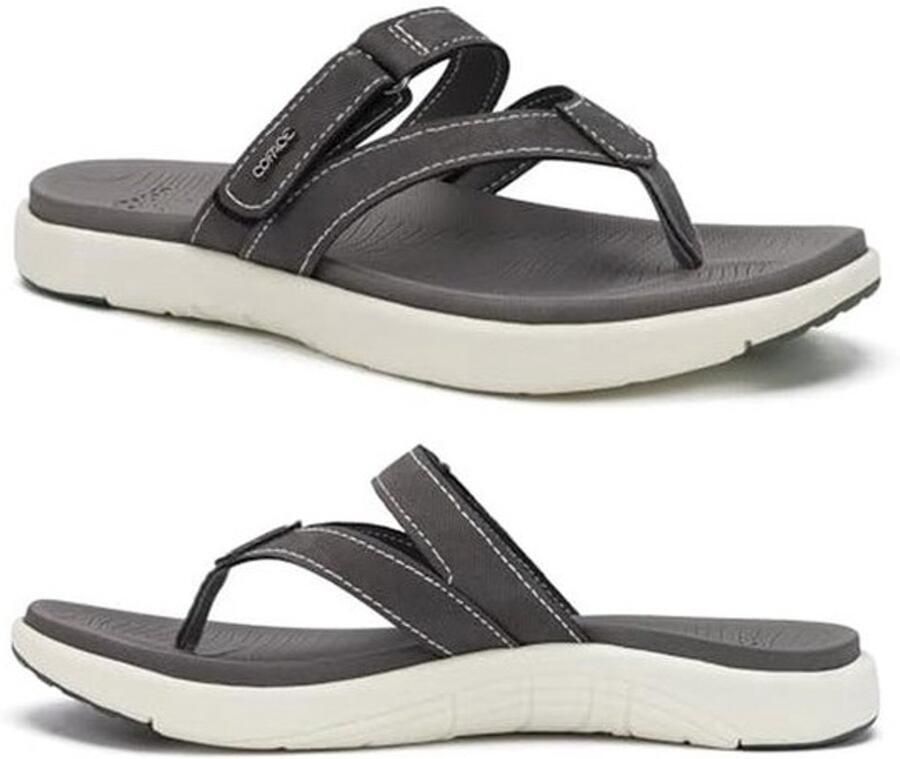 Teenslippers Dames Orthopedisch Comfortabel Leren Flip Flops voor Zomer Strand en Zwembad