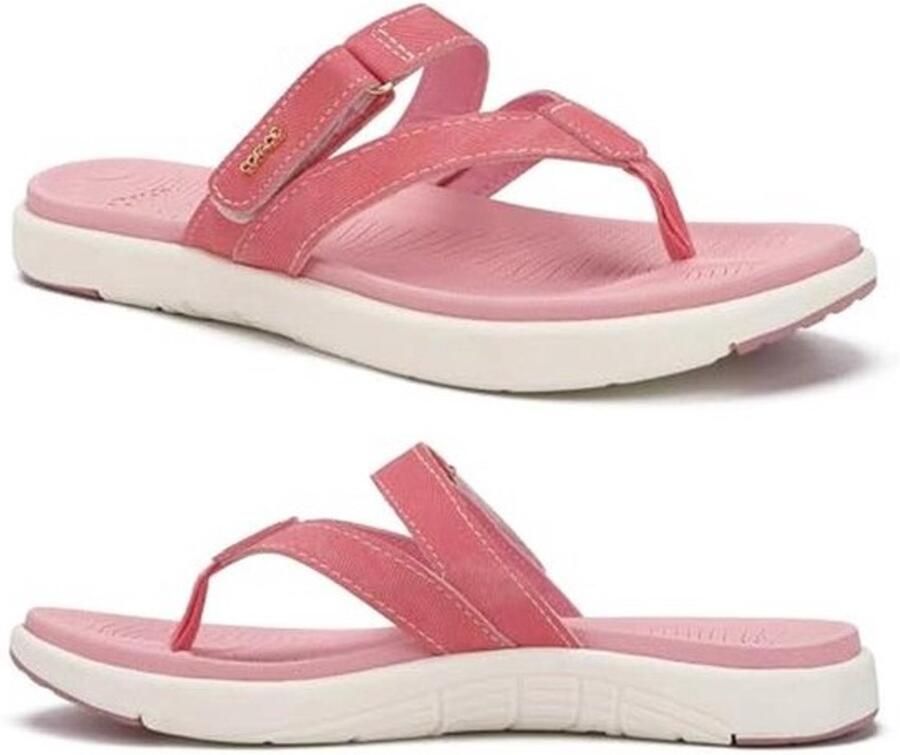 Teenslippers Dames Orthopedisch Comfortabel Leren Open Teen Sandalen voor Zomer Strand en Zwembad