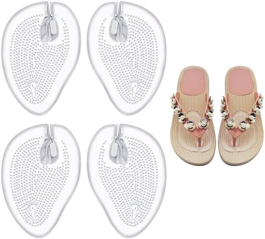 Teenslippers Dames Siliconen Flipflopsandalen Teenbescherming Schokabsorberend Lichtgewicht Comfortabele PU Zool Sandalen