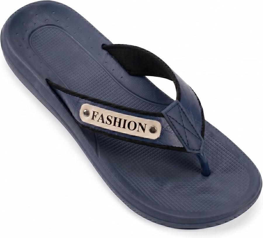 Flip-flops heren 44 EU stof en pvc fashion zool comfortabel voor strand ShopVlot