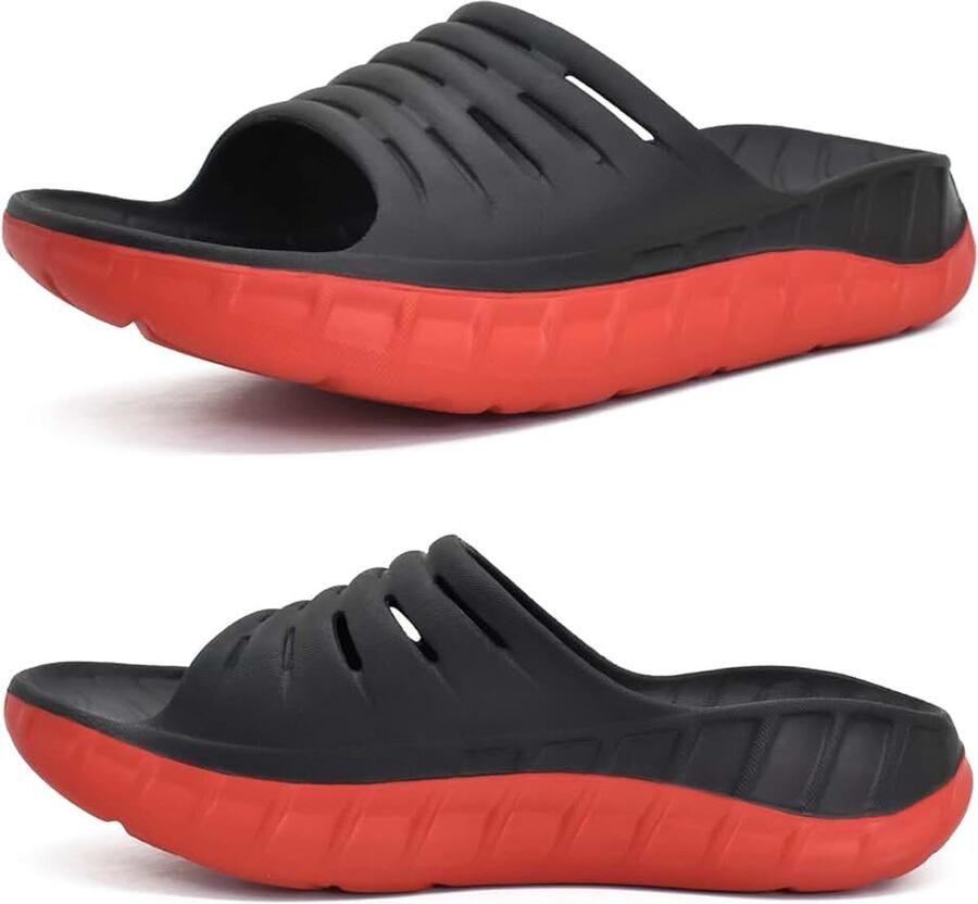 Teenslippers Heren Zacht Leer baden Flip Flops voor Mannen Yogamat Zomer Leder Vakantie Strand Modieuze Sandalen Brede voeten Zwembad Douche Non Slip Schoenen Yogamat Kussen Wandelen Thong Sandalen Slip On Indoor Outdoor