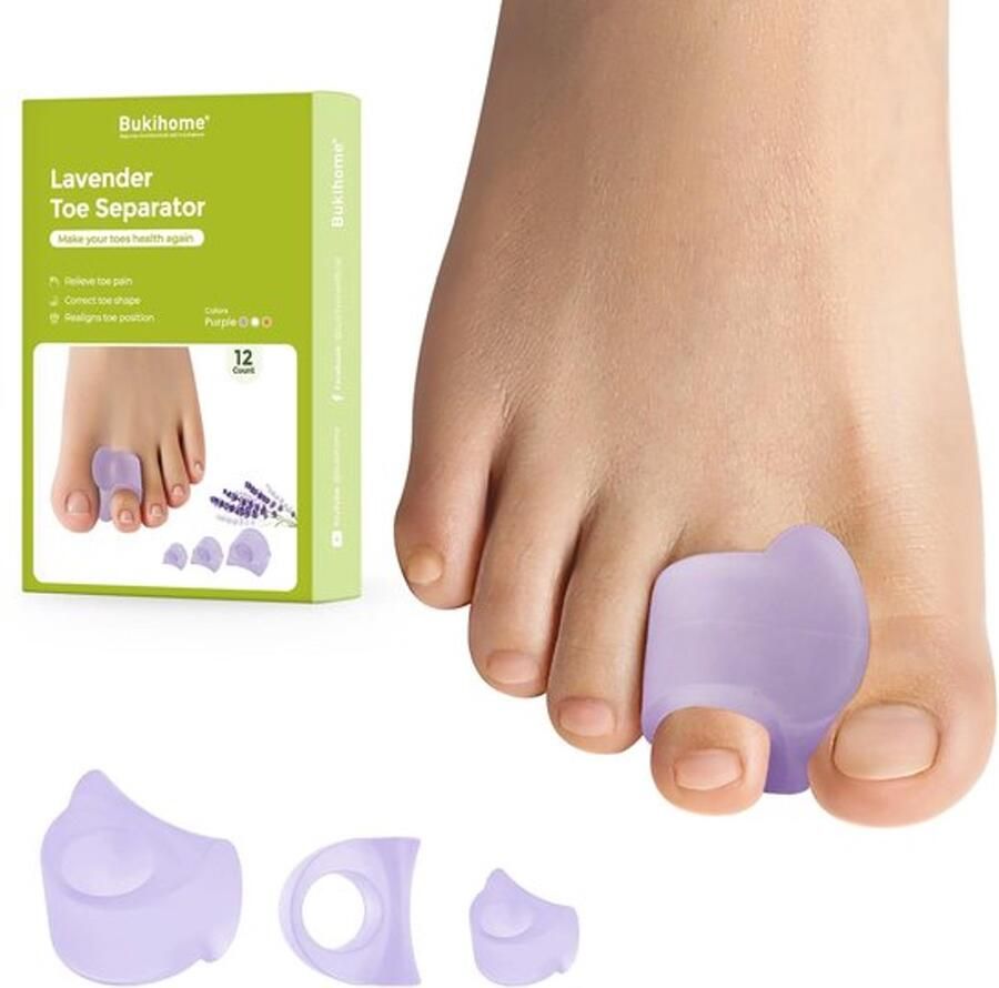 Teenslippers met Teenafstandhouders 12 stuks met Lavendelextract