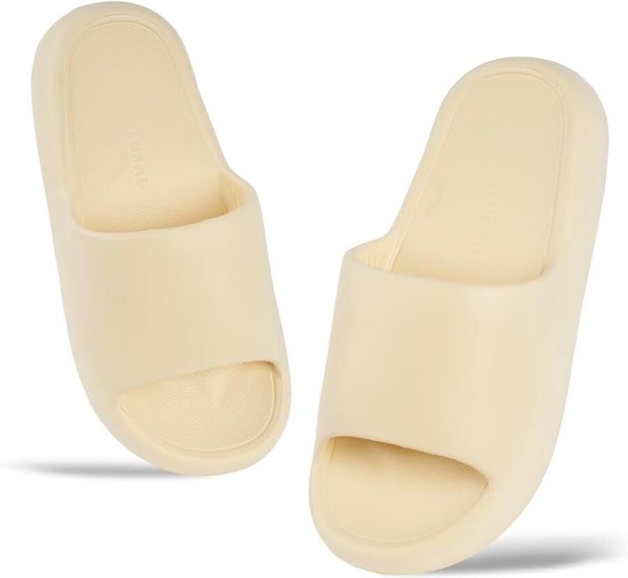 Teenslippers voor dames comfortabele en slipvaste slippers met dikke zool cloud-sandalen voor zomer strand zwembad en badkamer