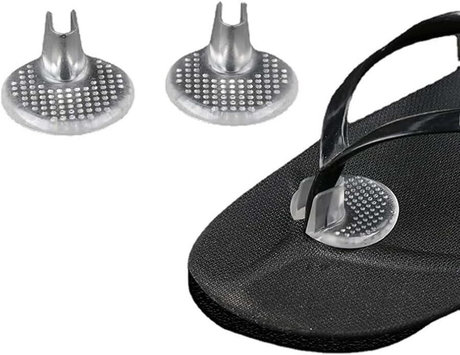 Teenslippers voor en 3 paar silicone teenbescherming transparant antislip anti-slijtage inlegzool voetkussens teenbescherming voor en