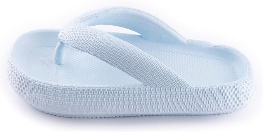 Teenslippers voor dames EVA-materiaal platform waterdicht antislip voor strand zwembad thuis enz Blauw 38 39