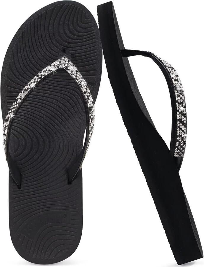 Teenslippers voor dames met comfortabele ondersteuning van de voetboog yogamat kussentandalen modieus zomer strand reizen orthotische wandelen strings sandels instappers