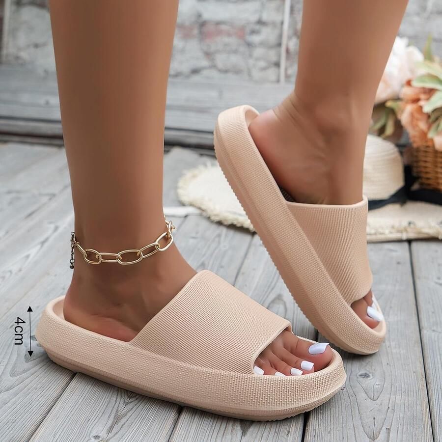 Teenslippers voor dames met EVA-platform antislip ademend en lichtgewicht voor ontspannen stranddagen