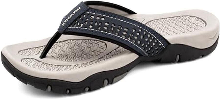 Teenslippers voor Heren met Steunzool en Anti Slip Comfortabele Flip Flops en Strand Sandalen