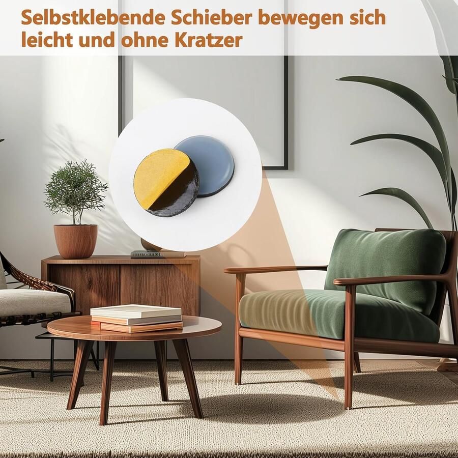 Teflon Glijders Zelfklevend Professionele Meubelglijders Tapijtglijders PTFE