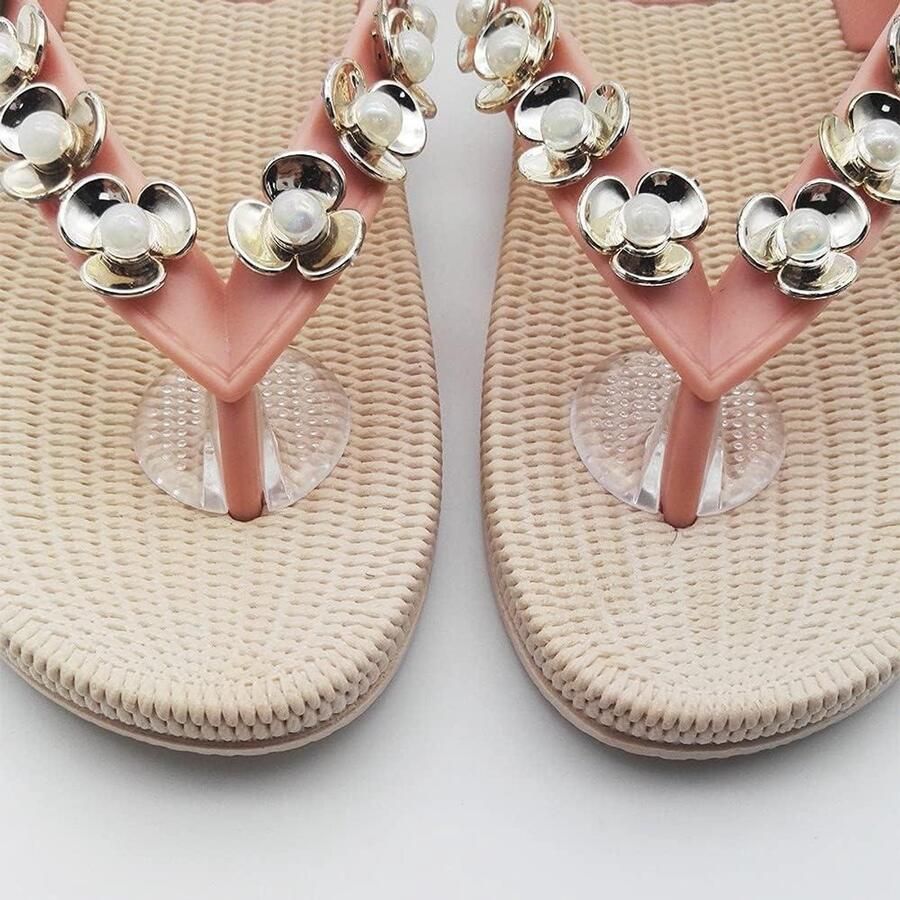 TEMGoods 3 paar teenslippers voor en silicone transparant antislip