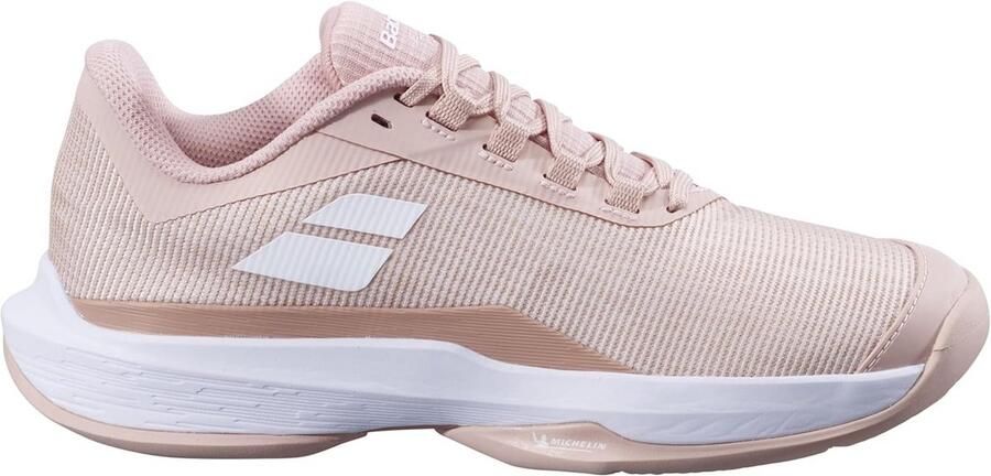 Tennisschoenen Dames Gravel Lichtgewicht Beige Wit