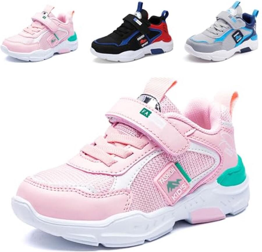 Tennisschoenen voor Kinderen Lichte en Ademdoorlatende Atletische Schoenen voor Wandelen Rennen en Outdoor Activiteiten