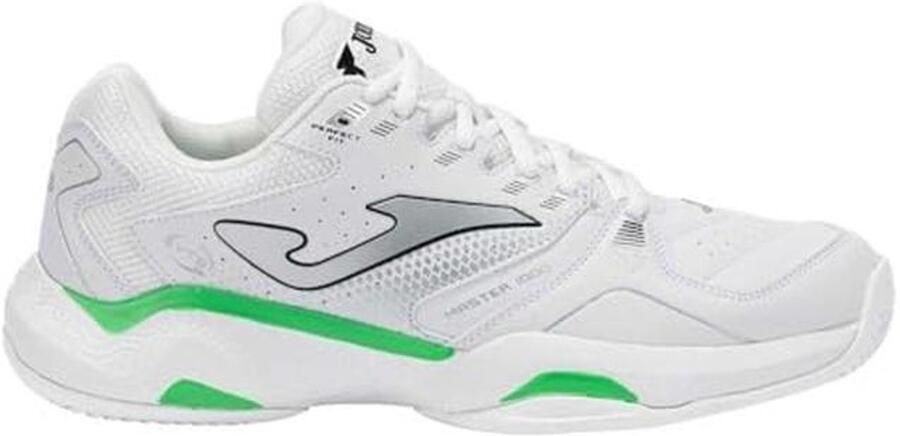 Tennisschoenen voor optimale prestaties wit groen microvezel VTS-ventilatie