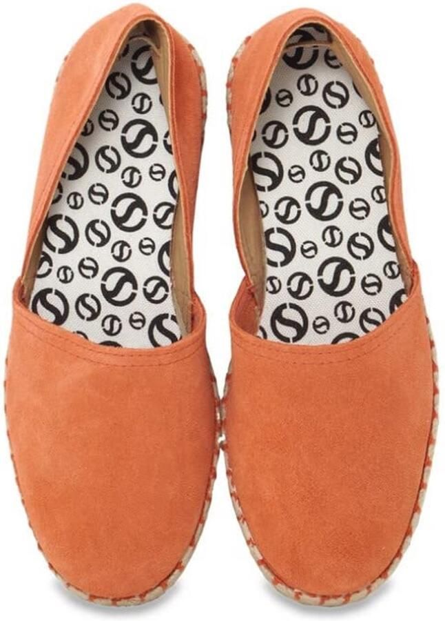 Terracotta Espadrilles Dames Gesloten Splitleer Handgemaakt in Spanje