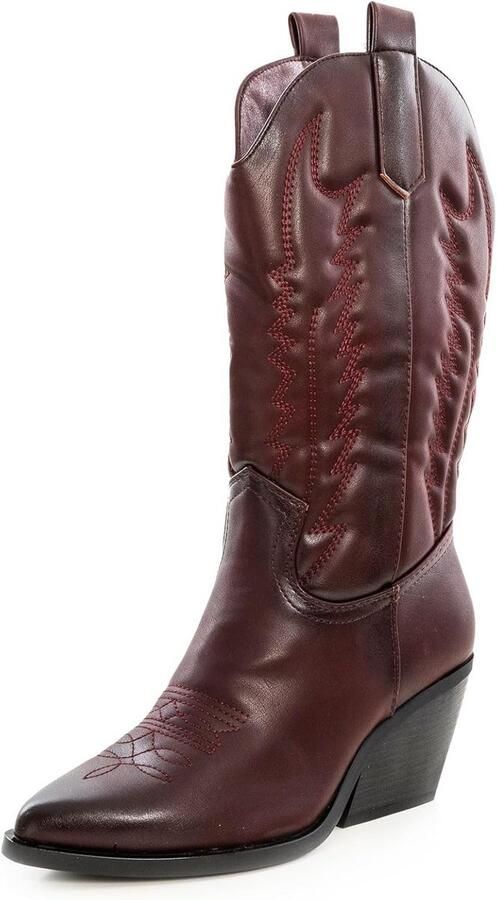 Texaanse Cowboyschoenen Dames Western Laarzen met Lage Hak