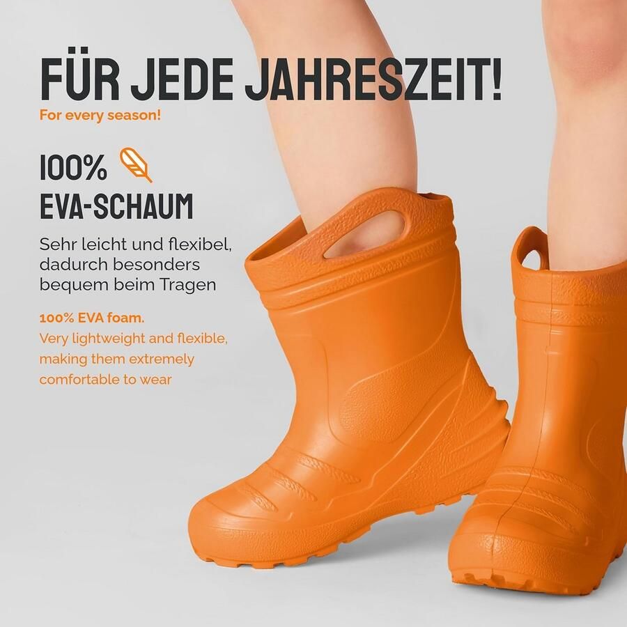 Thermo Kinder Rubberlaarzen Lichtgewicht EVA Laarzen met Uitneembare Voering