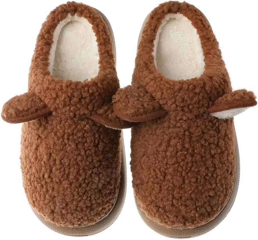 Thick-Soled Plush Warm Home Slippers For And Winter Warm And Comfortable Indoor
