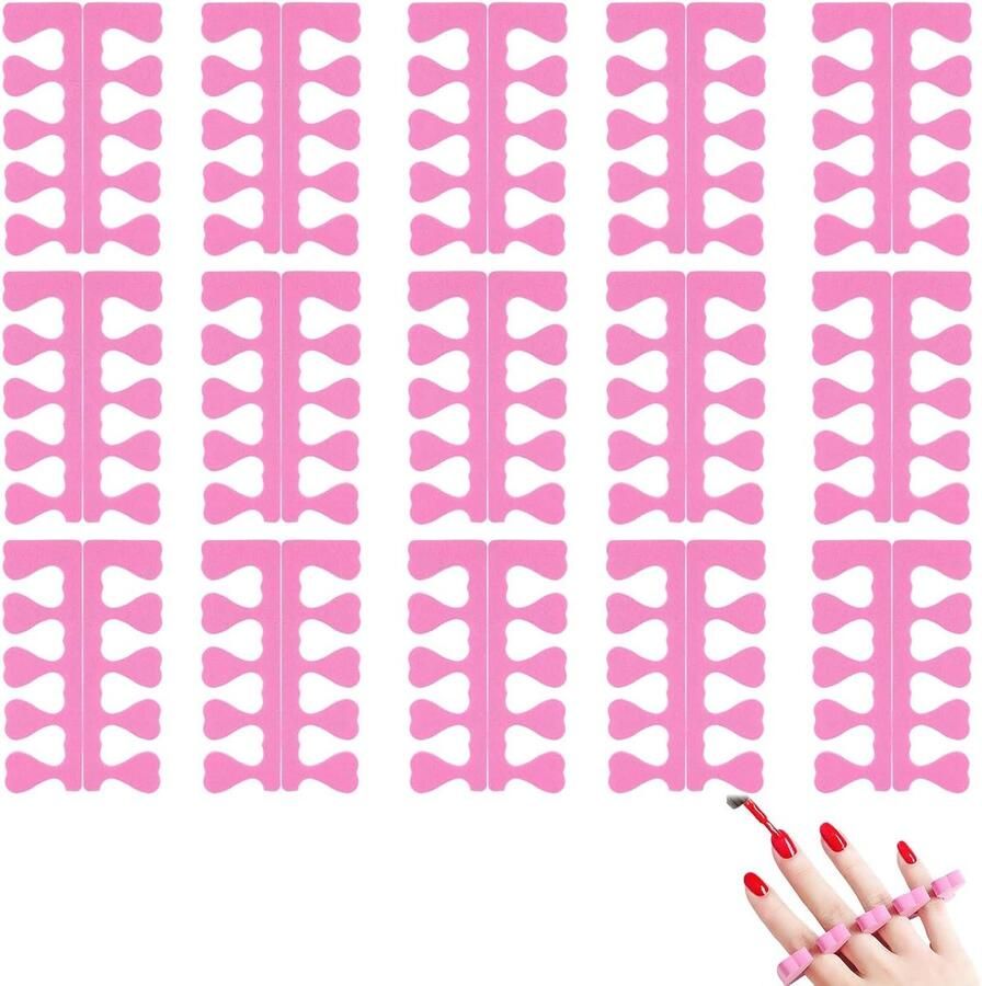 Thijox 30 Stuks Zachte Teenslippers van EVA-schuim Comfortabele Teenspreiders voor icure en Pedicure Ideaal voor Gelpolish en Lakcoating Thuis