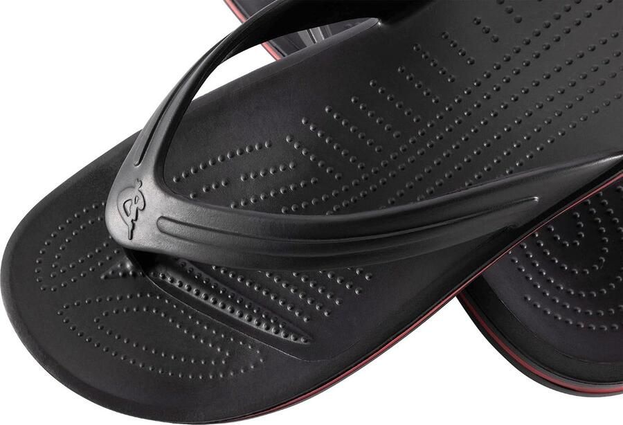 Thijox Comfortabele Flip Flops Zwart 39 40 EVA Rubber Teenslippers voor Strand en Zwembad Duurzaam Lichtgewicht Antislip Uniseks