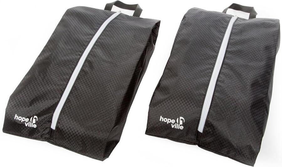 Thijox Extra grote schoenentassen set van 2 waterdichte nylon schoenenzakken voor vuile schoenen sneakers hardloopschoenen ideaal vo