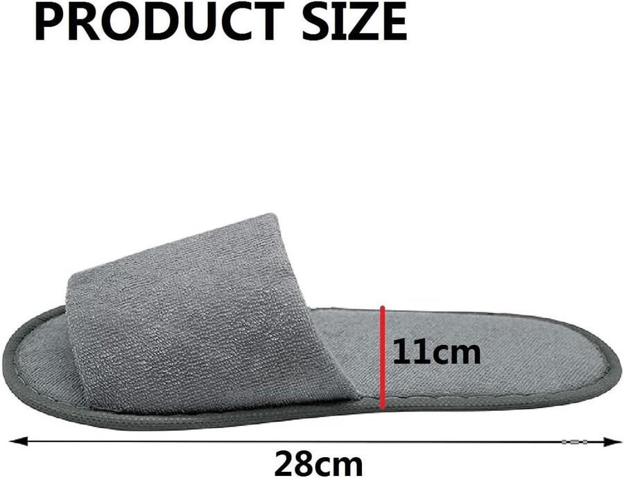 Thijox Kiuiom Spa Hotelslipper Set 4 Paar Wegwerp Pantoffels Badstof Huisschoenen voor en Universele Maat Hygienisch en Comfortabel