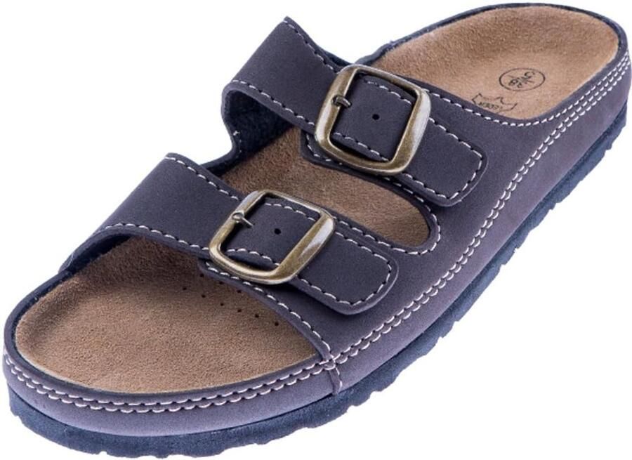 Thijox Leren Kaneelslippers Unisex 36 EU Comfortabele Slippers met Kaneeleffect Ideaal voor Thuis Vrije Tijd en Camping Tijdloos Design in Br