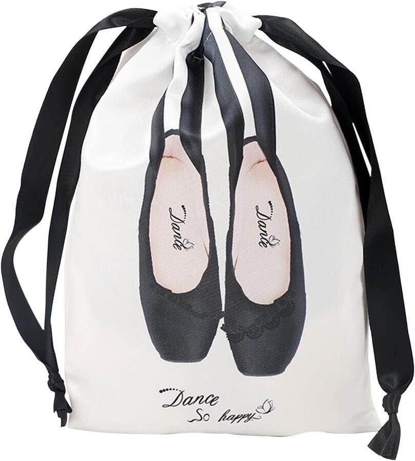 Thijox Schoenenzakken voor Dansschoenen Lichtgewicht Wasbare Satijnen Pouch Trektaszak voor Vrouwen en Meisjes Perfect voor Ballet Jazz en Lati