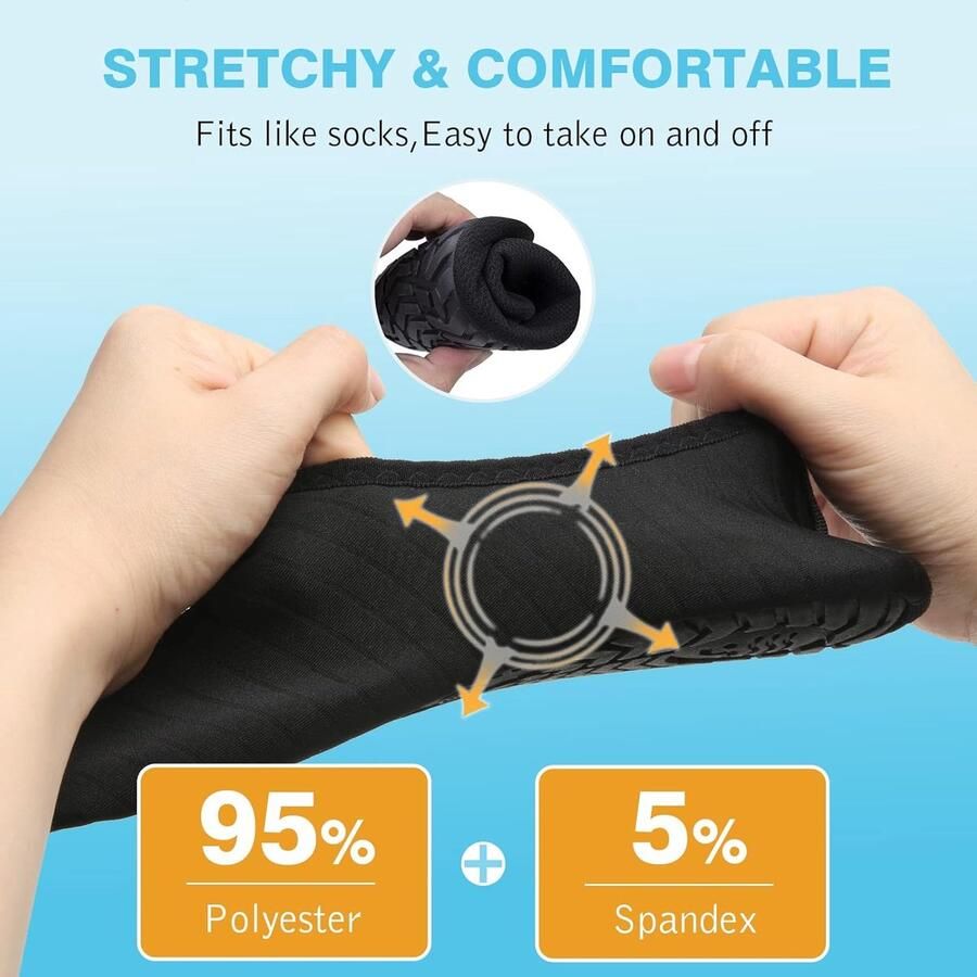 Thijox Slippers voor en lichte pantoffels badschoenen comfortabele strandschoenen fitness en yogaschoenen sneldrogend en bescher