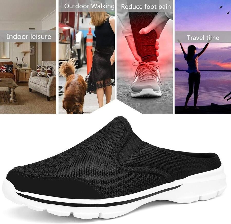 Thijox Zachte Ade d Slippers Lichtgewicht Clog Huisslippers Instapsloffen voor Binnen en Buiten Comfortabel voor Platvoeten en P