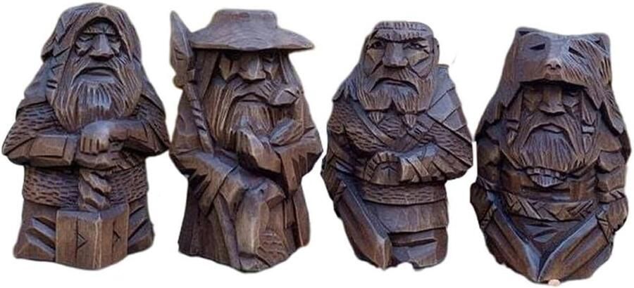 Thor Hars Viking Standbeeld Hars Ornamenten Kunst voor Huisdecoratie (Donder hamer)