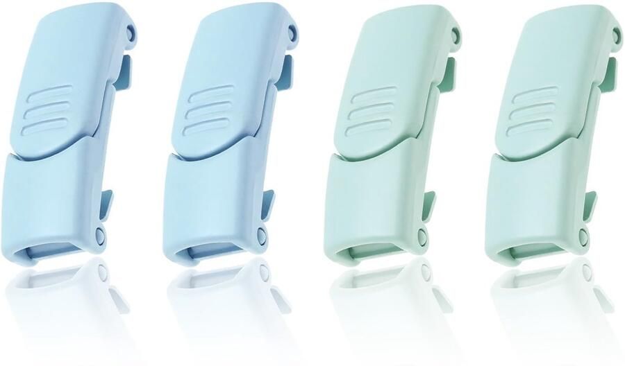 Allecto Tieless Shoelace Buckle Magnetische Snelsluiting voor Sneakers en Boots (Groen + Blauw)