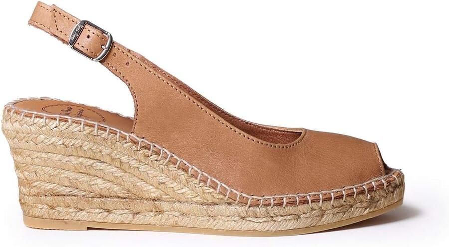Toni Pons peep toe style wedge espadrille for women made of leather