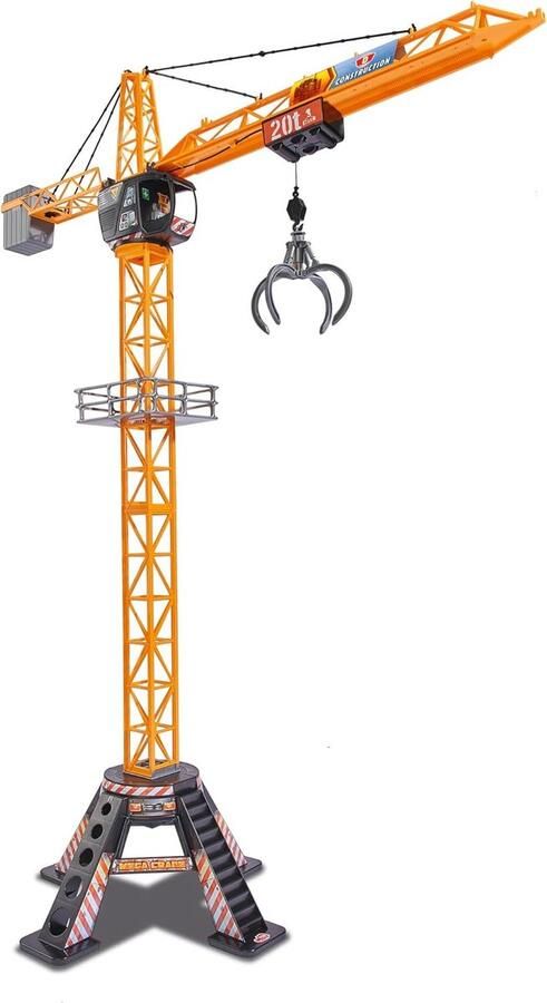 Toys Mega Kraan Elektrische Kraan met afstandsbediening hoog Grijparm Kabellier Cabine Laadplatform Vanaf