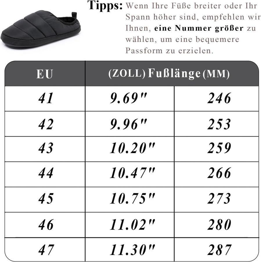 Traagschuim dons katoenen pantoffels voor heren brede pantoffels met antislip rubberen zool winterschoenen warme slippers voor binnen en buiten