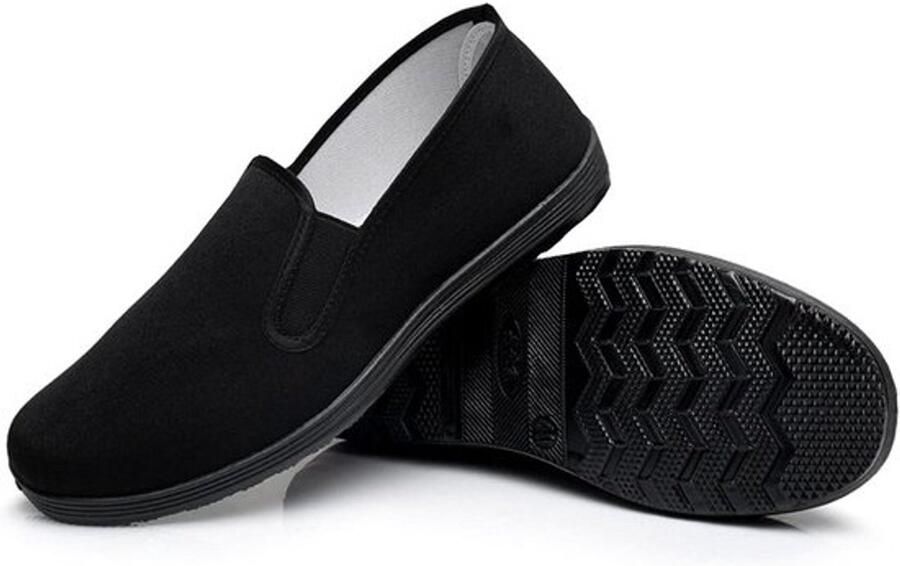 Traditionele Kung Fu en Tai Chi Schoenen Canvas Instappers met Rubberen Zool