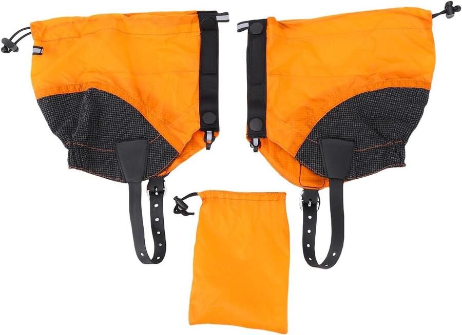 Trail Gaiters Lage Beenbeschermers Outdoor Avonturen Verstelbaar Snel Bevestigingssysteem Hoogte Oranje