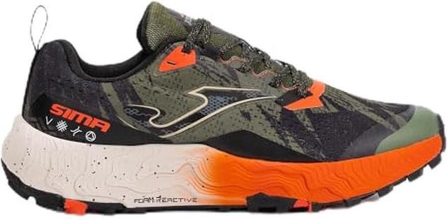 Trailschoenen voor heren met reactieve demping en grip kaki