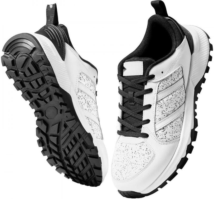 Cross-trainingsschoenen Sneakers Brede Pasvorm Voetboogondersteuning Verstelbare Veters Voor Hardlopen Fitness en Gewichtheffen US Wit