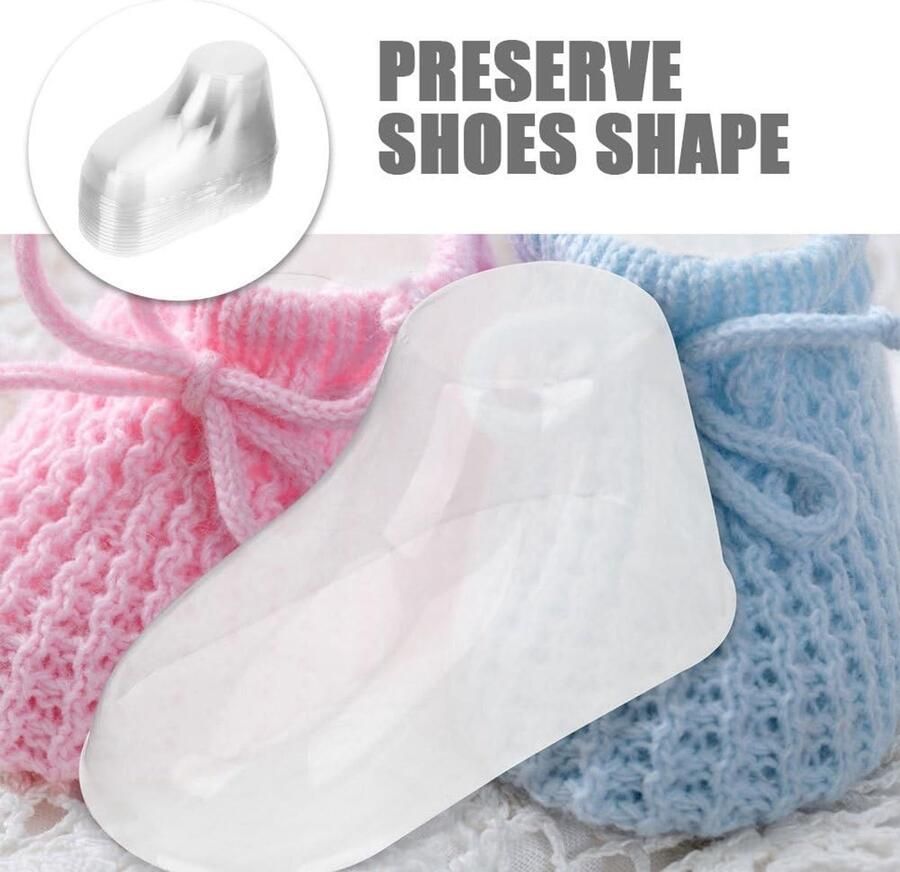 Transparante plastic voetdisplay voor kinderen set van 100 ideaal voor laarzen haak-schoenen en sokken perfect voor het tonen van kinderschoenen en het behouden van schoenvor
