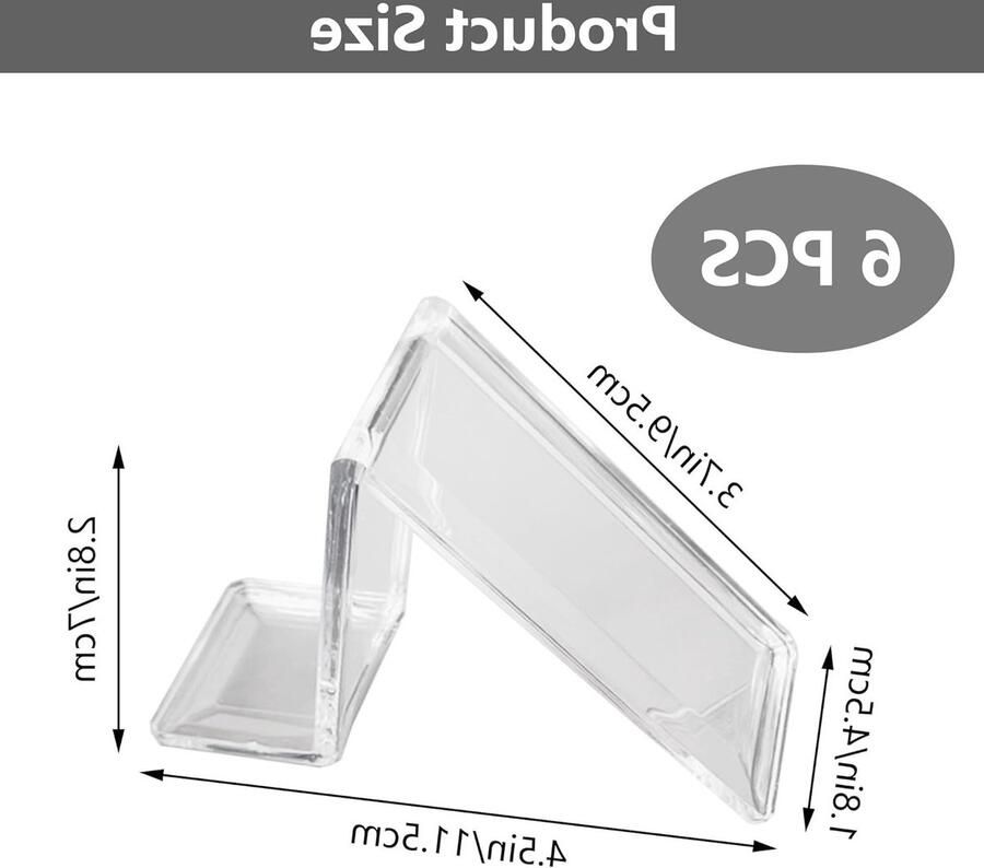 Transparante sandalen display organisch acryl elastische presentatie case voor schoenen 6 stuks