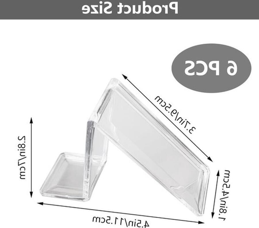 Transparante sandalen display organisch acryl elastische presentatie case voor schoenen 6 stuks