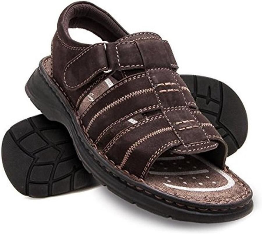 Trekkingsandalen voor Heren Leren Zomersandalen Comfortabele Hiking Sandalen