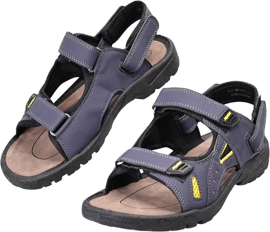 Trekkingsandalen voor heren pantoffels met klittenbandsluiting antislip zomer lage sportschoenen