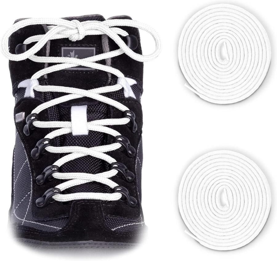Trekkingsveters Schoenveters Outdoor Activiteiten Sterke Kwaliteit Wit