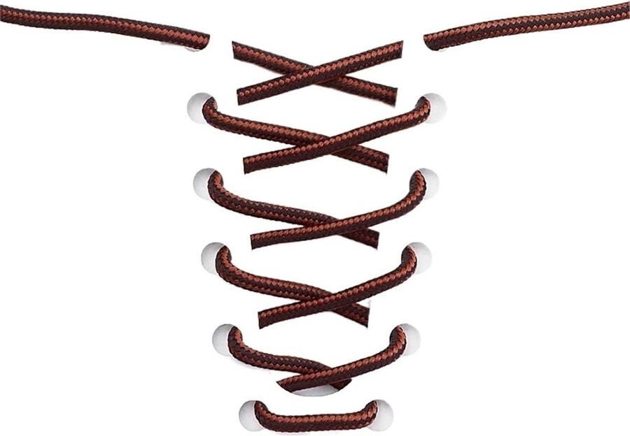 Ronde Veters Gestreept Koord Outdoor Wandelingen Lichtgewicht Robuust 4 Paar Dubbelkleurig
