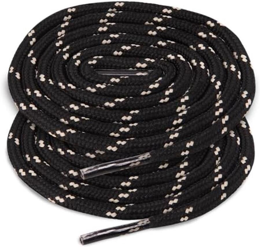 Trekkingveters Sterke en Robuuste Veters voor Wandelschoenen en Outdoorschoenen Zwart-Beige